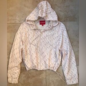 *Like New* GUESS Alexandria Hooded Windbreaker Jacket — Cream Milk Size (M)